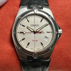Vintage Tissot Men's PR200 ETA Quartz Watch Stainless/Black Leather 35mm